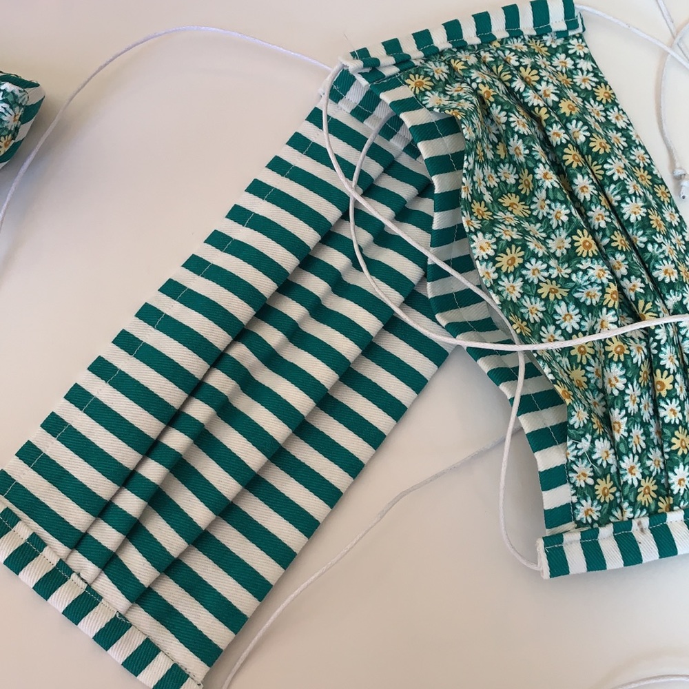 Hand made fabric face mask w/ pocket for filter